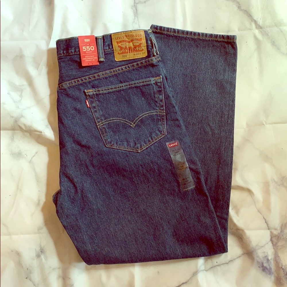 Levi’s men’s 550 jeans dark blue 40x32 - Picture 2 of 8